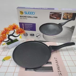 SUGGO Round Grill Pan Crape Maker 30 Cm Alat Pemanggang Pizza Serbaguna Multifungsi