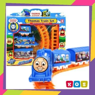 Mainan Anak Electric Train Play Set kereta api 3 gerbong murah Plus Rel Kereta Thomas