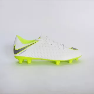 Sepatu Bola Nike Hypervenom Phantom 3 Club FG - White/Mtlc Cool Grey-Volt Mtlc-Cool Grey