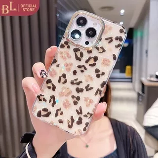 Phone Case Casing IPhone 13 12 11 Pro Max IPhone XS Max XR 7 8 Plus Phone Case Elegant electroplating plating leopard print rainbow Phone Case ins full Mobile Phone Cover For Lady Girls