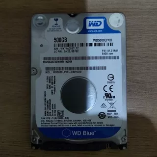Harddisk Notebook WD 500GB Blue SATA 2.5 Super Tipis