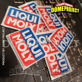 STIKER MOTOR LOGO LIQUI MOLY STIKER TIMBUL 3D LENTUR STIKER RESIN STIKER OUTDOOR STIKER AKSESORIS SEPEDA MOTOR