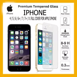 Tempered Glass Full Cover iPhone 4 5 6 6+ 7 7+ X FULL COVER FOR APPLE IPHONE ALL TIPE full screen 5D 4D 3D premium