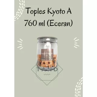 TOPLES KACA KUE BULAT KEDAP UDARA DLX KYOTO A UKURAN 760ML (1 PC)