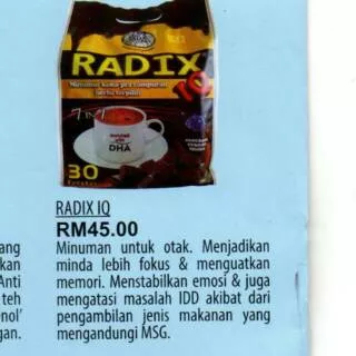 Kopi RADIX iQ HPA 30 sachet