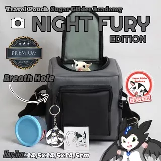 Travel Pouch Sugar Glider Sleeping Pouch Hamster SugarGlider Academy Night Fury Toothless Edition