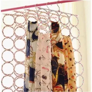 Hanger Jilbab Syal 28 Ring / Rak Gantungan Serbaguna