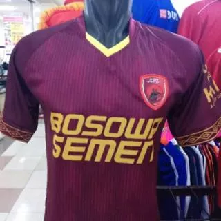 Jersey PSM Makassar Home 2019 Liga 1 Shopee Merah Jingga Printing Lokal