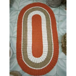 karpet oval, seagrass ukuran 80 x 150 (BISA PESAN WARNA)