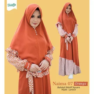 gamis naima 07 orange by swarga hijab