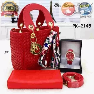 COD TAS SELEMPANG WANITA DIORR SYAL TALI PANJANG MAROON TOTE SLEMPANG PAKET HEMAT FREE DOMPET AKS JAM TANGAN KEREN KADO TERBARU