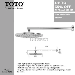 Fixed Shower Head TOTO TX 488 SZ / Rain Shower TOTO TX488SZ