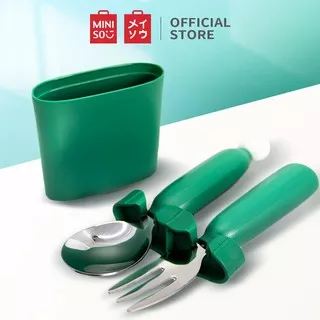 MINISO Design Kaktus Alat Makan Set 2 Pack Sendok+Garpu Peralatan Makan Variasi random (random pick)