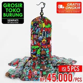 SEMPATI GROSIR KRODONG LOVEBIRD FULLPRINT MOTIF MARVEL SEMPATI ISI 5 PCS KAOS PE PREMIUM KERODONG KRODONG SANGKAR BURUNG LOVE BIRD WAYANG FULL PRINTING KRODONG KANDANG BURUNG LOVEBIRD BULAT KAPSUL MODE JEMUR