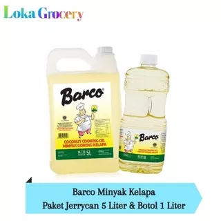 Barco Minyak Goreng Kelapa Jerrycan 5 Liter & Botol 1 Liter