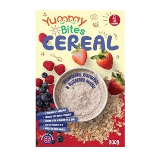 Yummy Bites Cereal Strawberry Raspberry Blueberry 200 gr Sereal Bubur Bayi