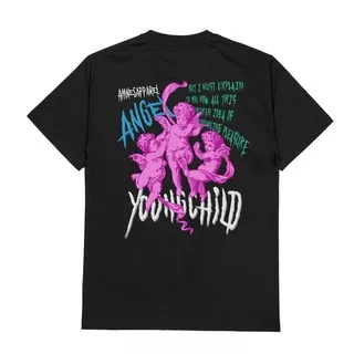 Kaos T-shirt Young Child Edition Original By Amnes Apparel baju distro - Hitam