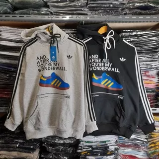 Jaket Hoodie Adidas Oasis Wonderwall 3 Stripes