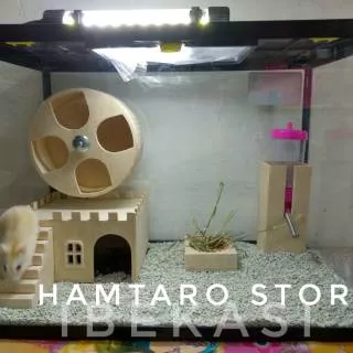 Rumah Kandang Hamster model istana kincir aquarium hamster unik kandang hamster kayu