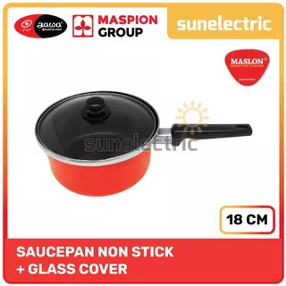 Maspion BLG Panci Sauce Pan / Panci Susu Anti Lengket Saucepan 18 cm + Glass Cover / Tutup Kaca