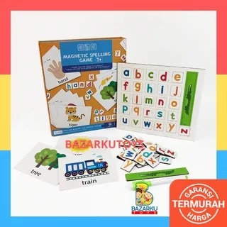 Treehole Magnetic Spelling Game Book Mainan Puzzle Anak Puzzle Kayu Puzzle Mainan Wooden Puzzle Mainan Kayu