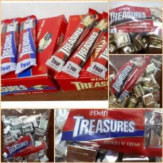 Coklat trerasure kiloan 1kg murah / treasure almond / treasure cookies / delfi treasure ori