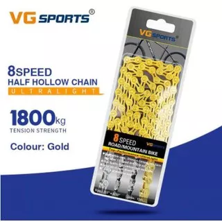 Rantai Sepeda VG Sports Sport Rante Chain 8 Speed G Gold Kuning Sepeda Seli not Shimano YBN