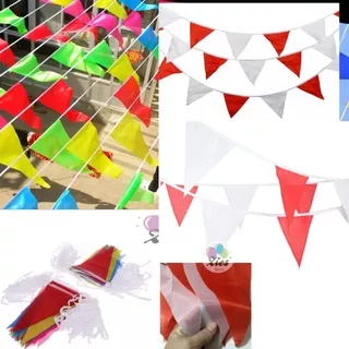bendera segitiga merah putih / bendera umbul umbul karnaval HUT RI kain