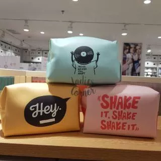 RECTANGLE COSMETIC BAG MINISO TAS POUCH TEMPAT KOSMETIK ALAT MAKEUP DANDAN BESAR SEDANG KECIL