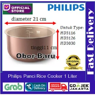 Philips Inner pot Panci Rice cooker 1 Liter HD3116, HD3126, HD3030