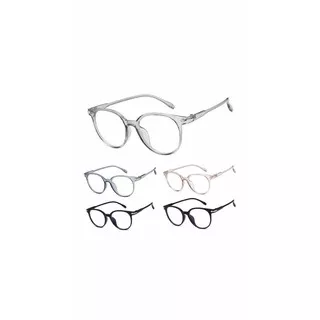Kacamata Anti Radiasi Fashion Wanita Pria Frame Ringan Korea Design Lensa Transparan Anti UV