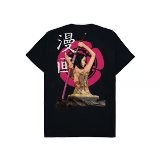 woman-samurai-shogun jepang  kaos lengan pendek