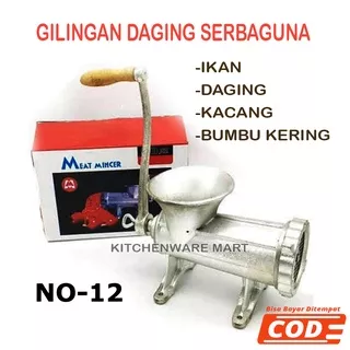 Gilingan daging Serbaguna no 12- Gilingan daging Gilingan Ikan Gilingan Bumbu - Gilingan Daging Manual Besi COr