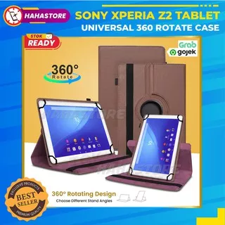 Sony Xperia Z2 Tablet 2014 10.1 inch Universal Book Cover Flipcase Rotating Casing Putar Sarung Case