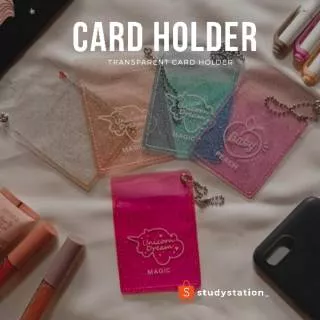 Almost Blue jelly Card Holder Transparent | Tempat Kartu transparan