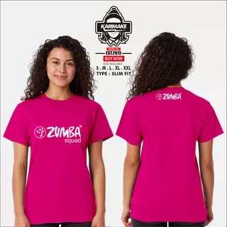 Kaos Baju ZUMBA SQUAD FITNESS Kaos Senam Aerobic Kaos Sport - Karimake