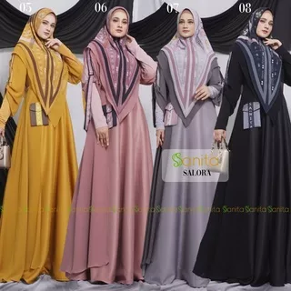 [SANITA] GAMIS SYARI / DRESS SET BEST SELLEEEEEERRR SALORA SERIES  By Sanita Hijab