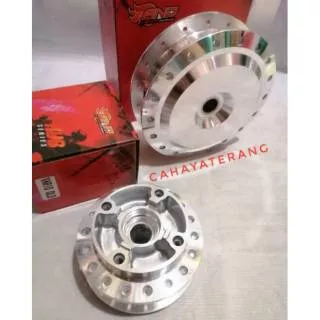 Tromol Trombol 1 Set Depan Belakang Chrome Honda Beat - Scoopy - Vario 110. Not VND Becak Asli