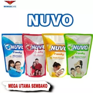 sabun mandi cair nuvo 450 ml merah kuninh hijau biru