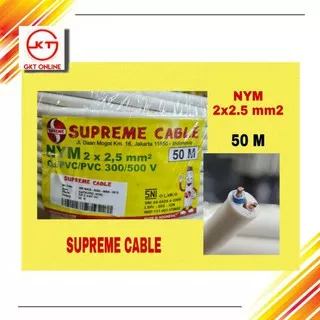 Kabel Listrik NYM 2 x 2.5 mm Supreme 50 Meter