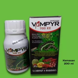 Insektisida Vampyr /vampir 700 EC 200 ml Chlorfenapuryr plus Acephate  pembasmi ulat tanaman kubis bawang merah