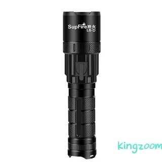 [NEW]  SupFire L6-D Flashlights Portable Waterproof Rechargeable USB Port 15W