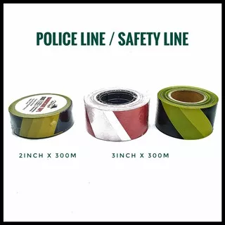 YELLOW LINE GARIS POLISI POLICE LINE BARICADE SAFETY LINE