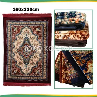 Karpet Hambal Lantai Ruang Tamu, Carpet Bulu Permadani AL-AQSA 160x200cm / Karpet Tebal Halus Anti Slip / Beludru Turki Empuk Import / Malaysia / Rasfur Kamar Tidur Murah Original Minimalis Jumbo / Karpet Jaguar Turkey Rumbai Besar Merah Hijau Biru Coklat