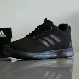 SEPATU PRIA FULL BLACK TERLARIS / SEPATU HITAM POLOS / SEPATU SNEAKERS HITAM POLOS / SEPATU SEKOLAH / SEPATU RUNING / SEPATU ADS HITAM FULLBLACK