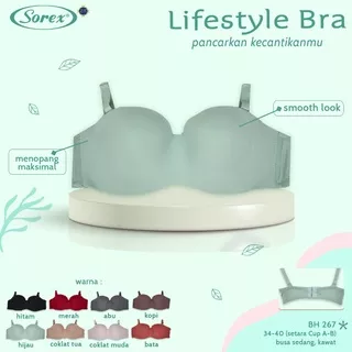 Bh Bra Sorex 267 Seamless (Cup A-B) 1/2 Cup Half Cup | Bra Busa Tipis Pakai Kawat |mk