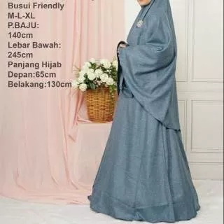 JAWHARA DRESS - Gamis set Khimar Linen Burberry