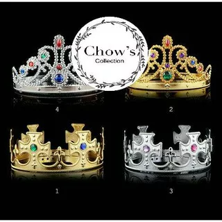 Mahkota Pesta Raja / Ratu, Crown Party King / Queen (Gold, Silver)