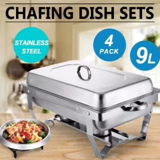 Chafing dish sets 9 /12 /11 liter/ wadah saji prasmanan /pemanas makanan