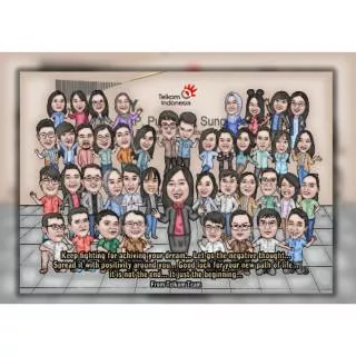 Kado wisuda/ulang tahun/farewell/anniversary Karikatur 30rb per wajah khusus softfile